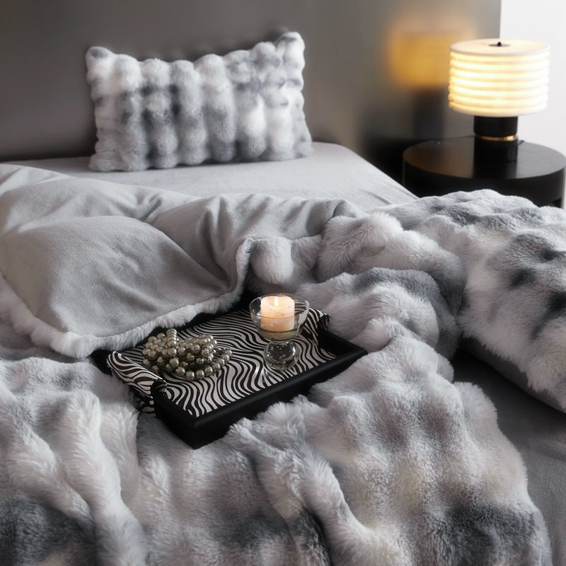 4-Piece Velvet Bedding Set