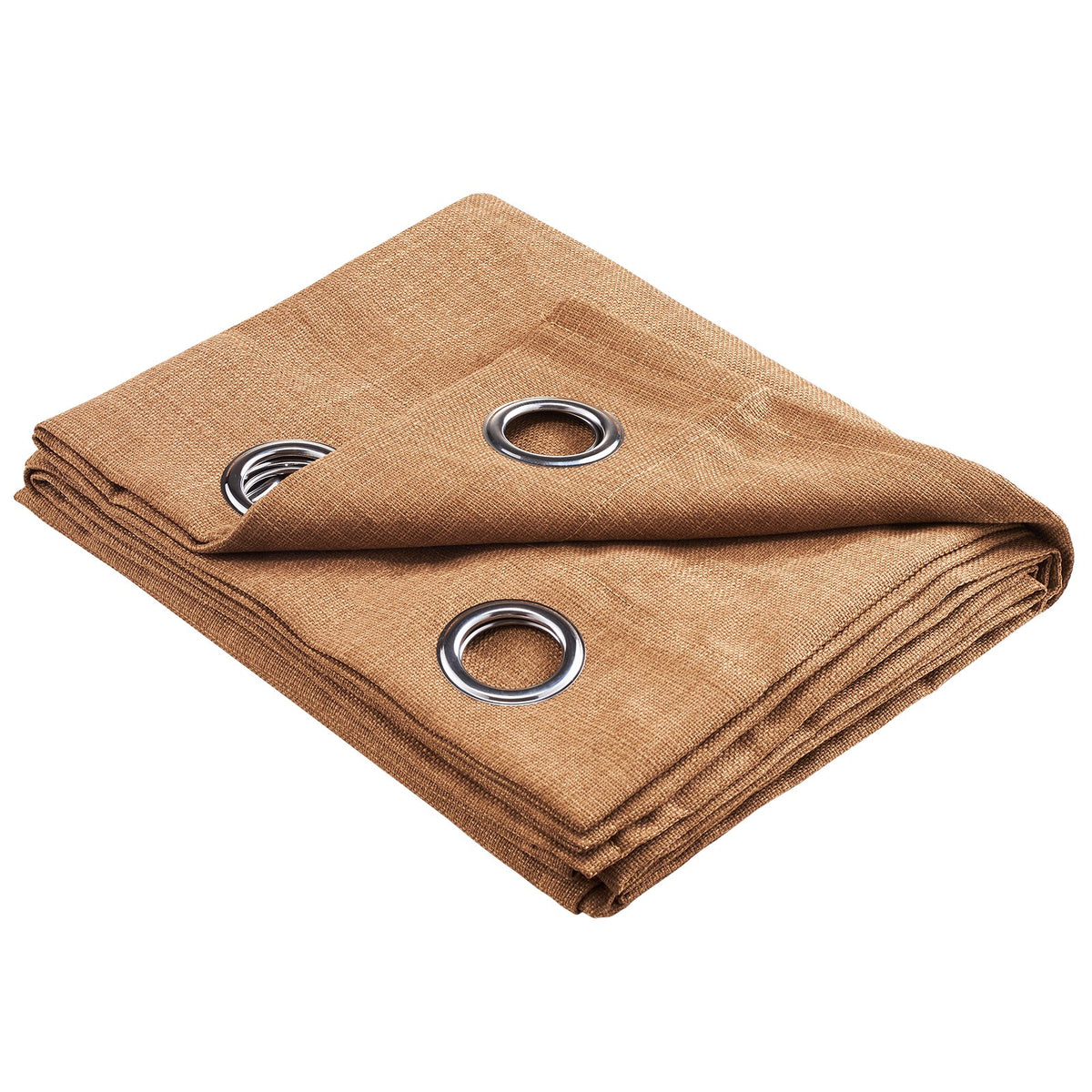 Linen-Style Grommet Curtain Pair, 52 x 84 Inches