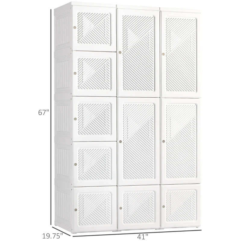 Portable Entryway Wardrobe Storage Cabinet