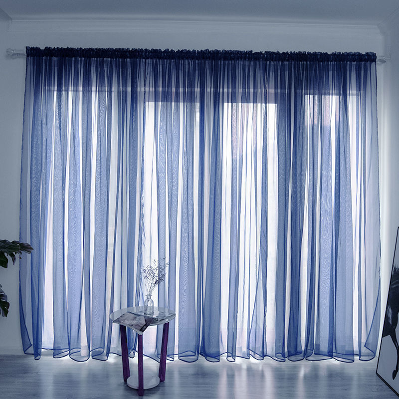 Solid-Color Gauze Curtain