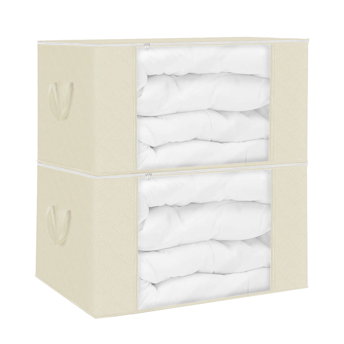 2-Piece Clothes Storage Bag Set with Clear Windows