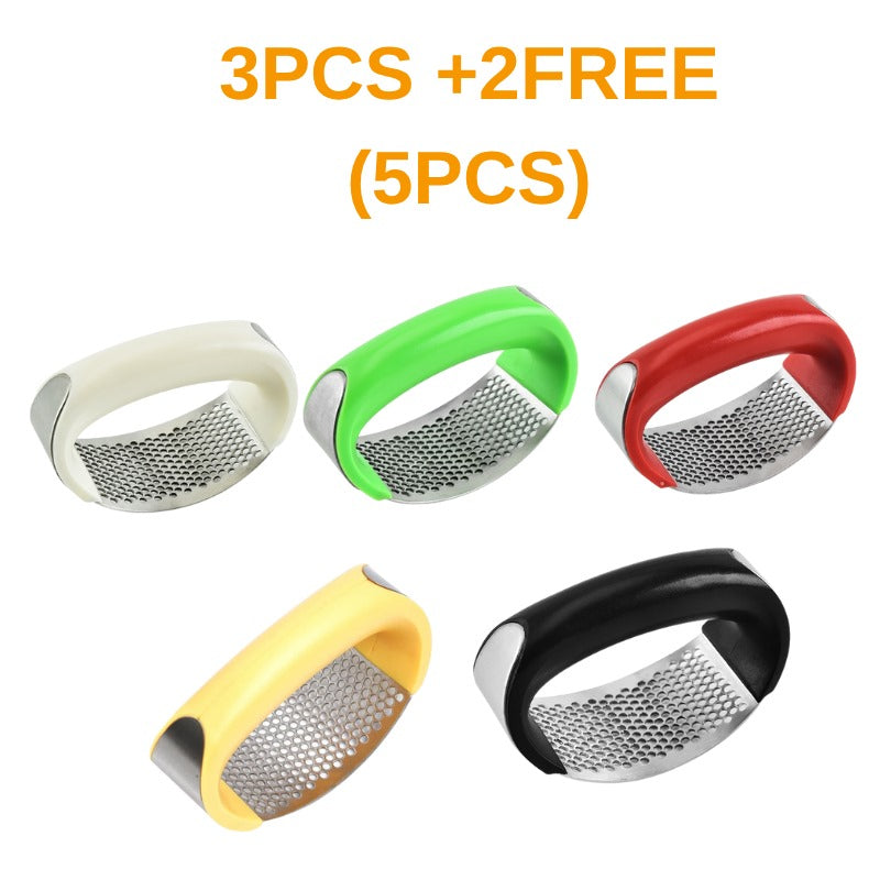 Stainless Steel Curved Manual Garlic Press