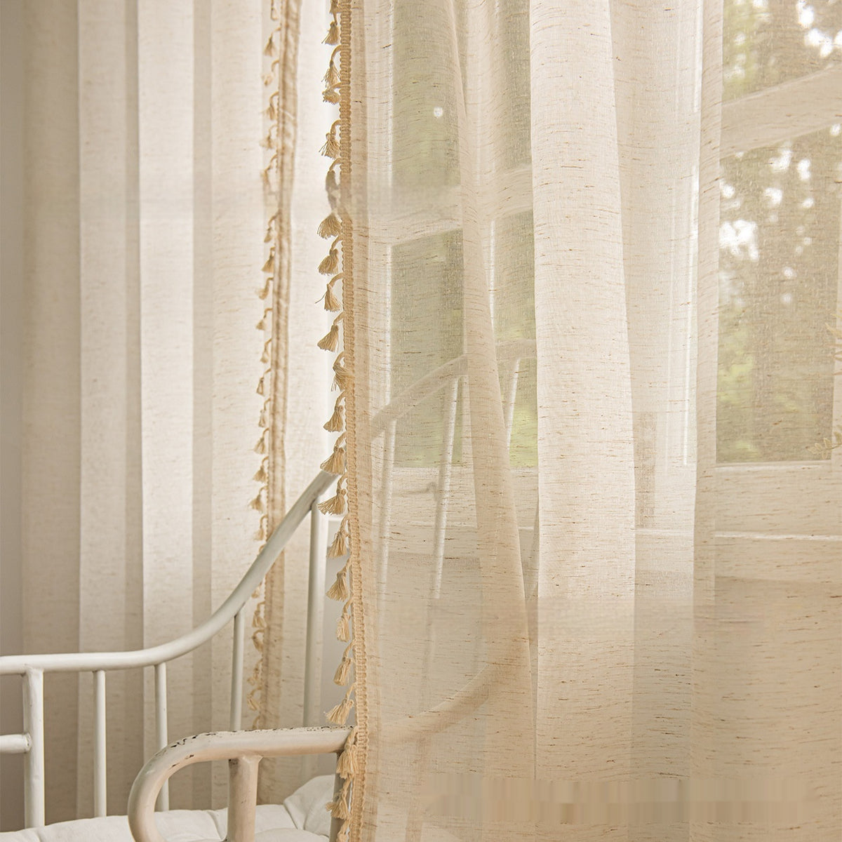 Bohemian Tassel Lace Curtain
