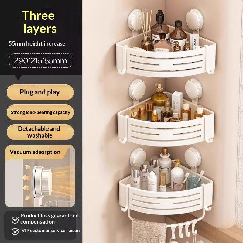 Raised Triangle Bathroom Storage Rack