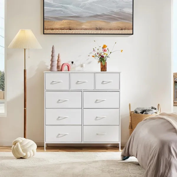 Tall Wardrobe Storage Cabinet with Drawers