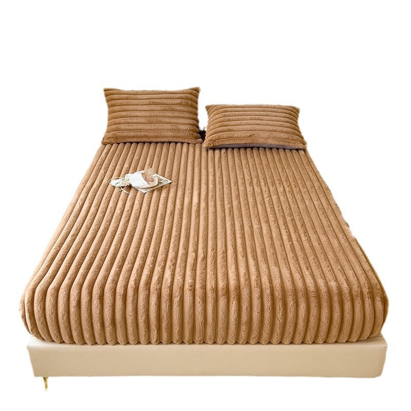 Thickened Fitted Bed Sheet for Autumn and Winter