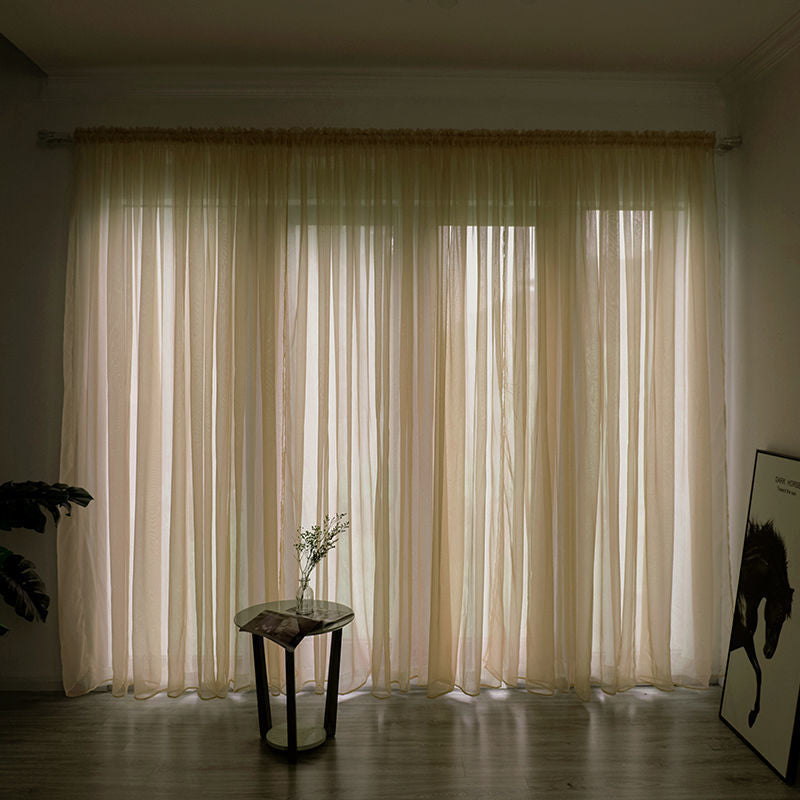 Solid-Color Gauze Curtain