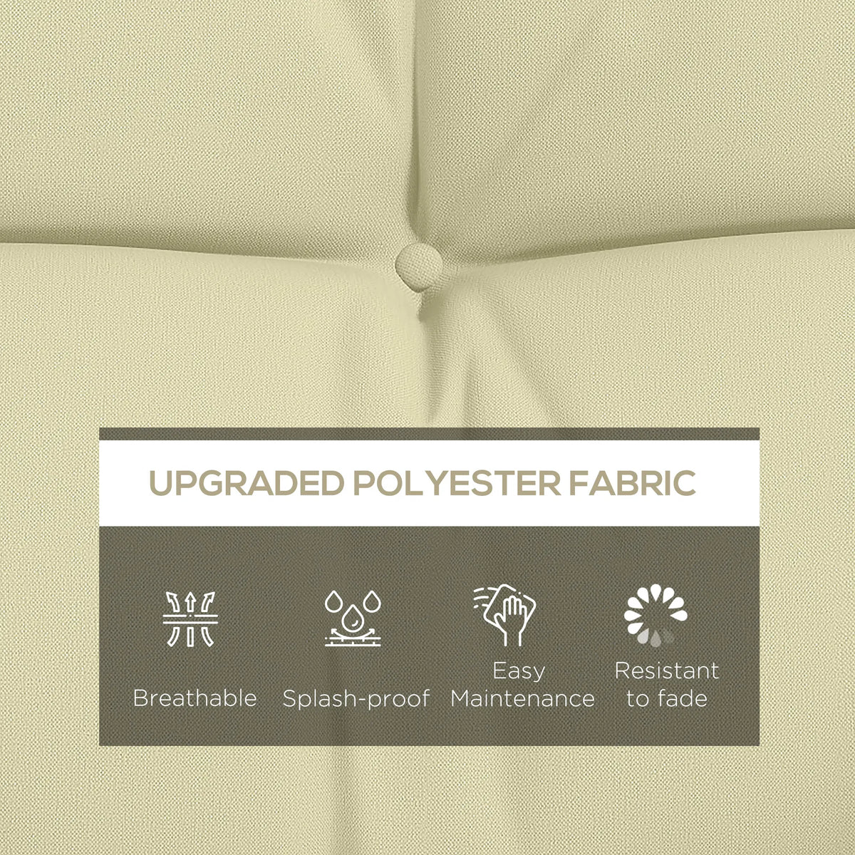 4-Piece Cream Patio Chair Cushion Set with Ties