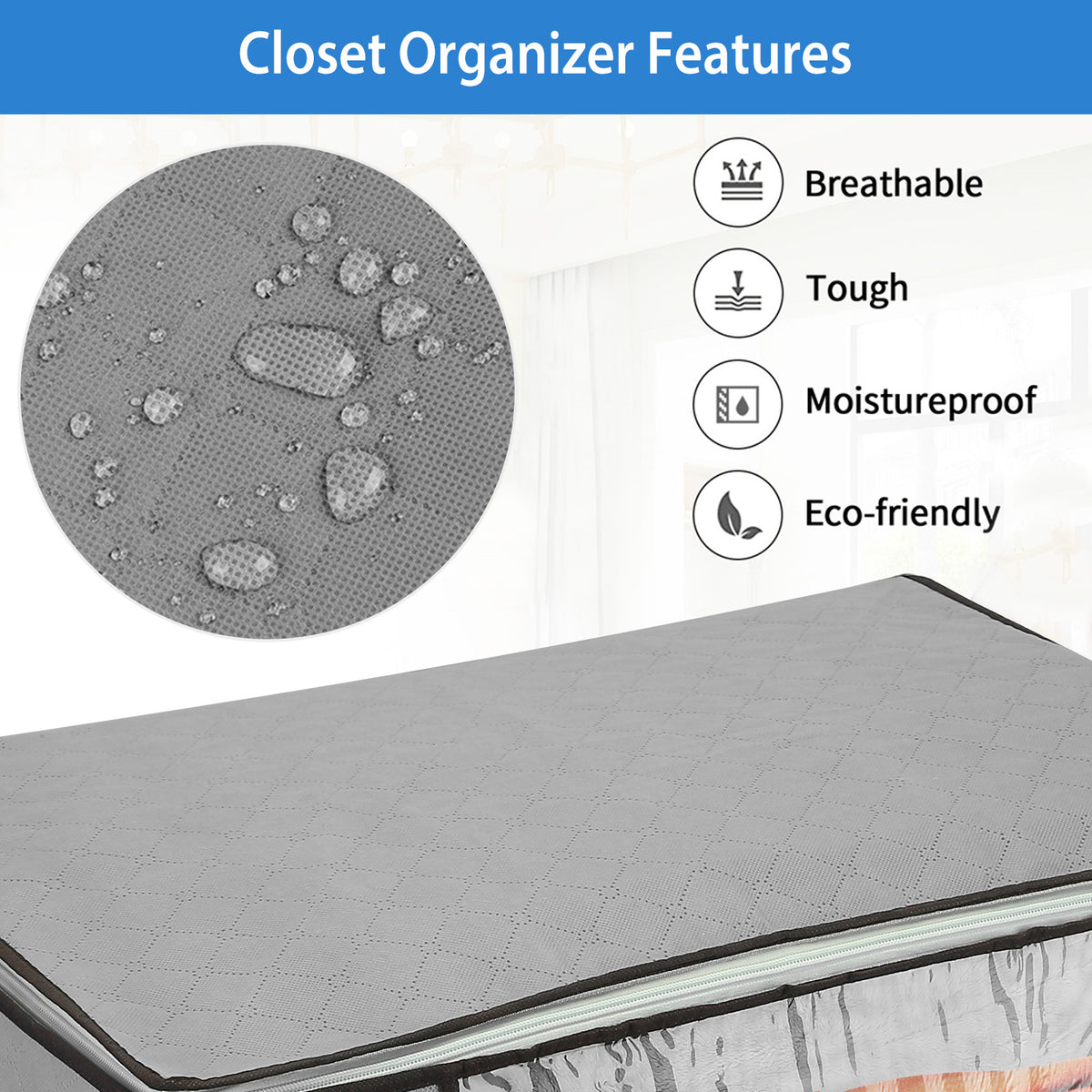 2-Piece Clothes Storage Bag Set with Clear Windows