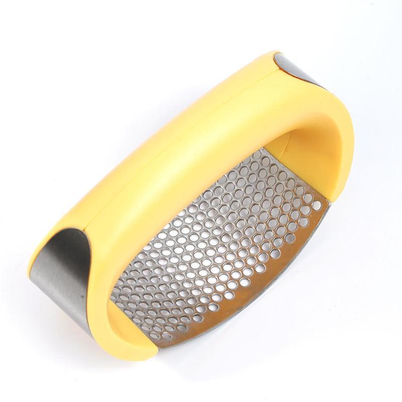 Stainless Steel Curved Manual Garlic Press