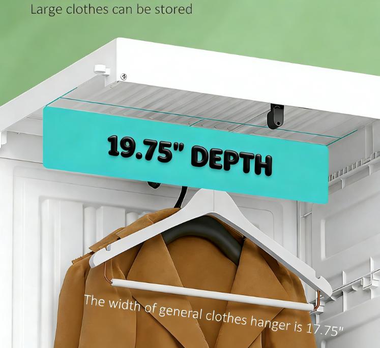 Portable Entryway Wardrobe Storage Cabinet