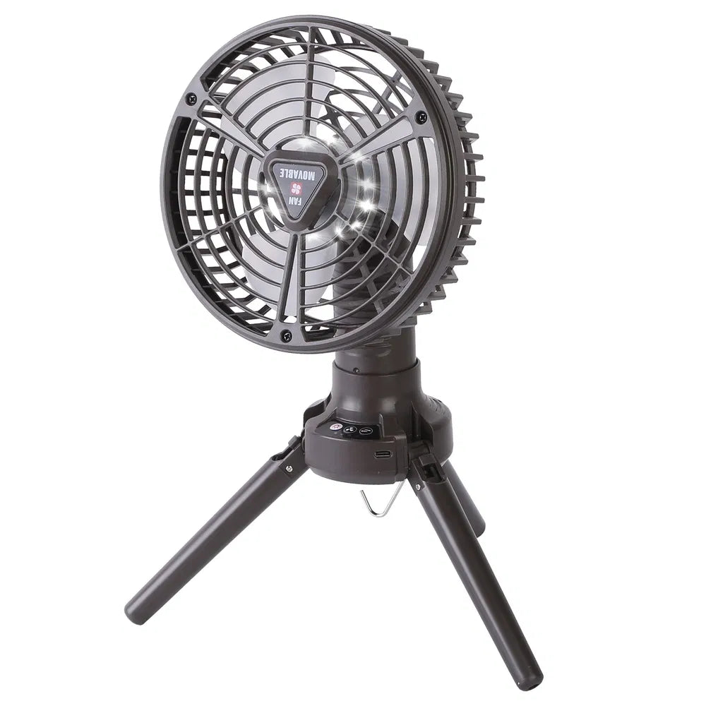 Rechargeable 10400mAh Camping Fan with LED Light