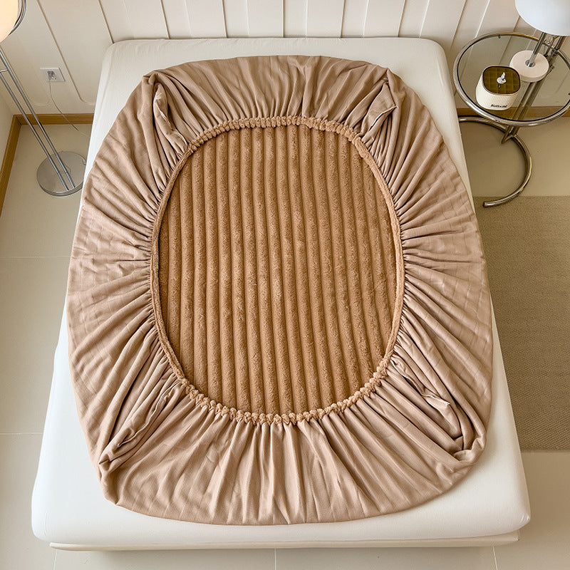 Thickened Fitted Bed Sheet for Autumn and Winter
