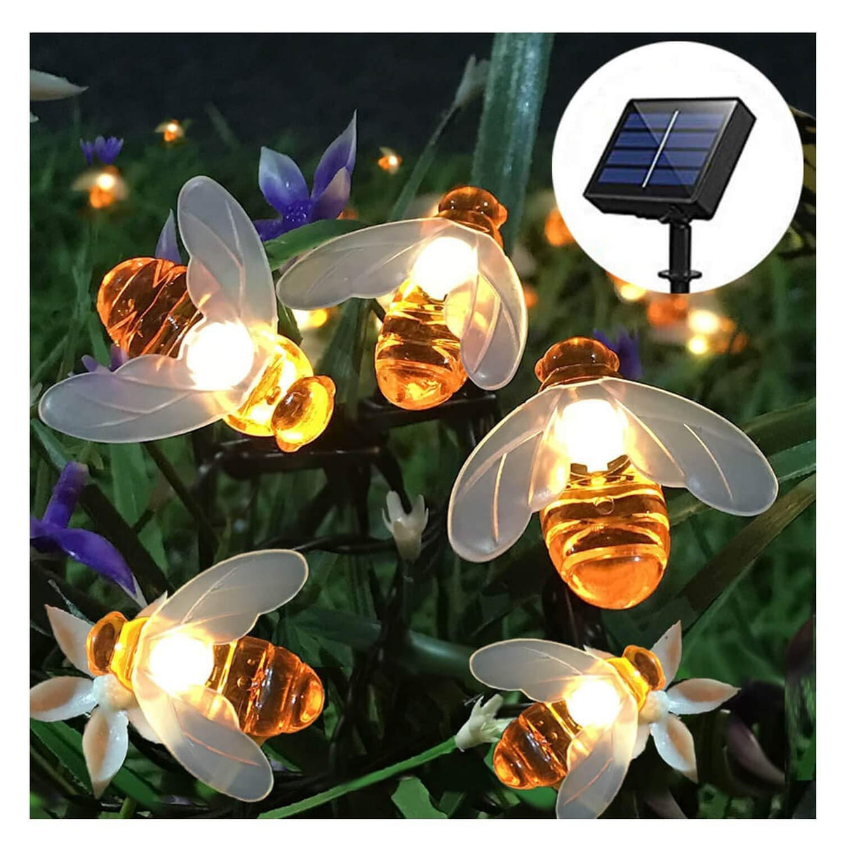 Bee-Shaped Decorative String Lights