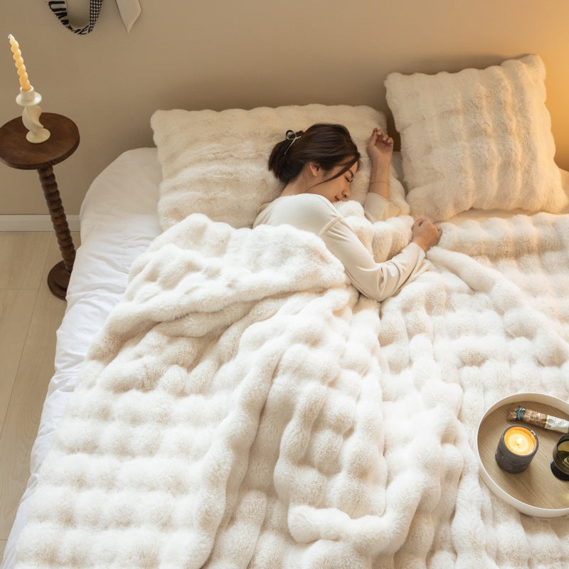 Textured Polyester Velvet Blanket