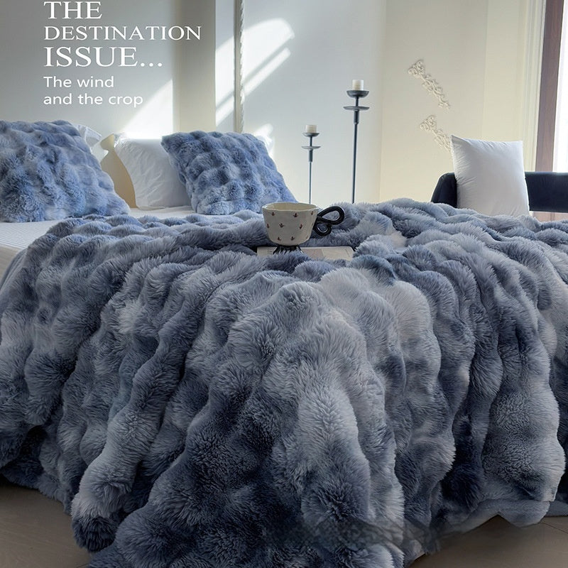 Textured Polyester Velvet Blanket