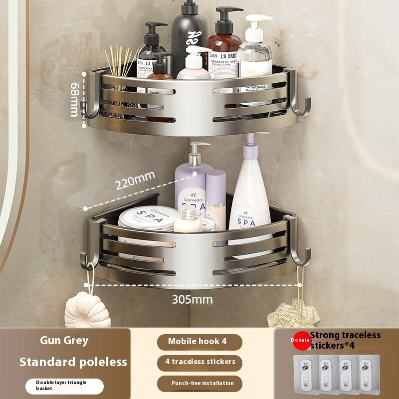 Raised Triangle Bathroom Storage Rack