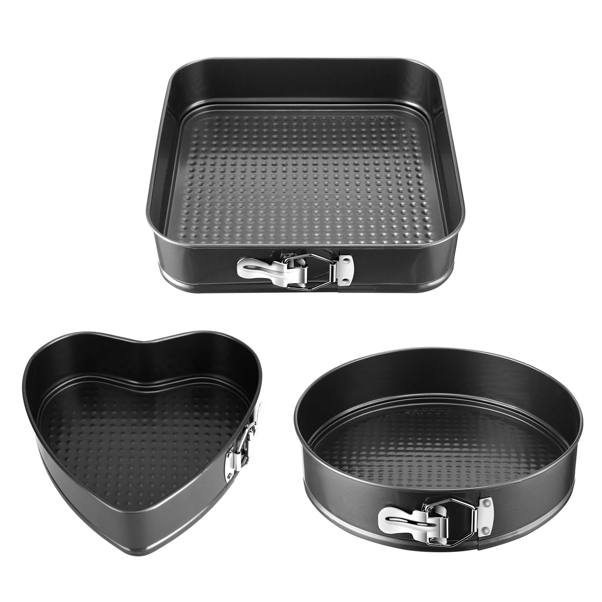 3-Piece Springform Cake Pan Set, 9, 10 and 11 Inches