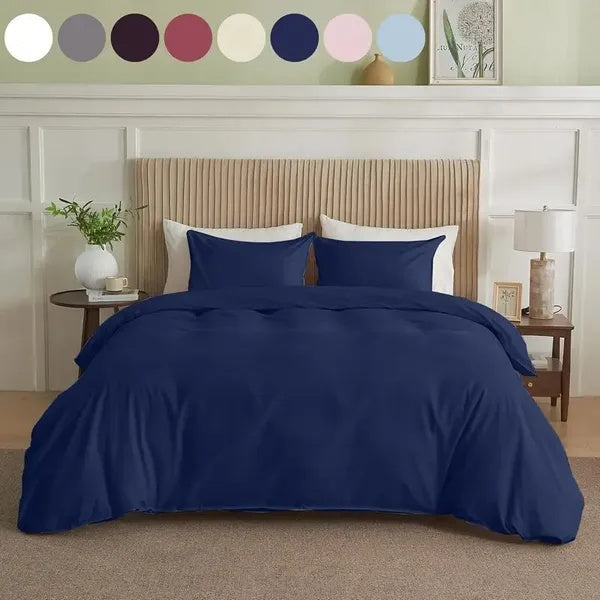 Serta Simply Clean Solid King Duvet Cover