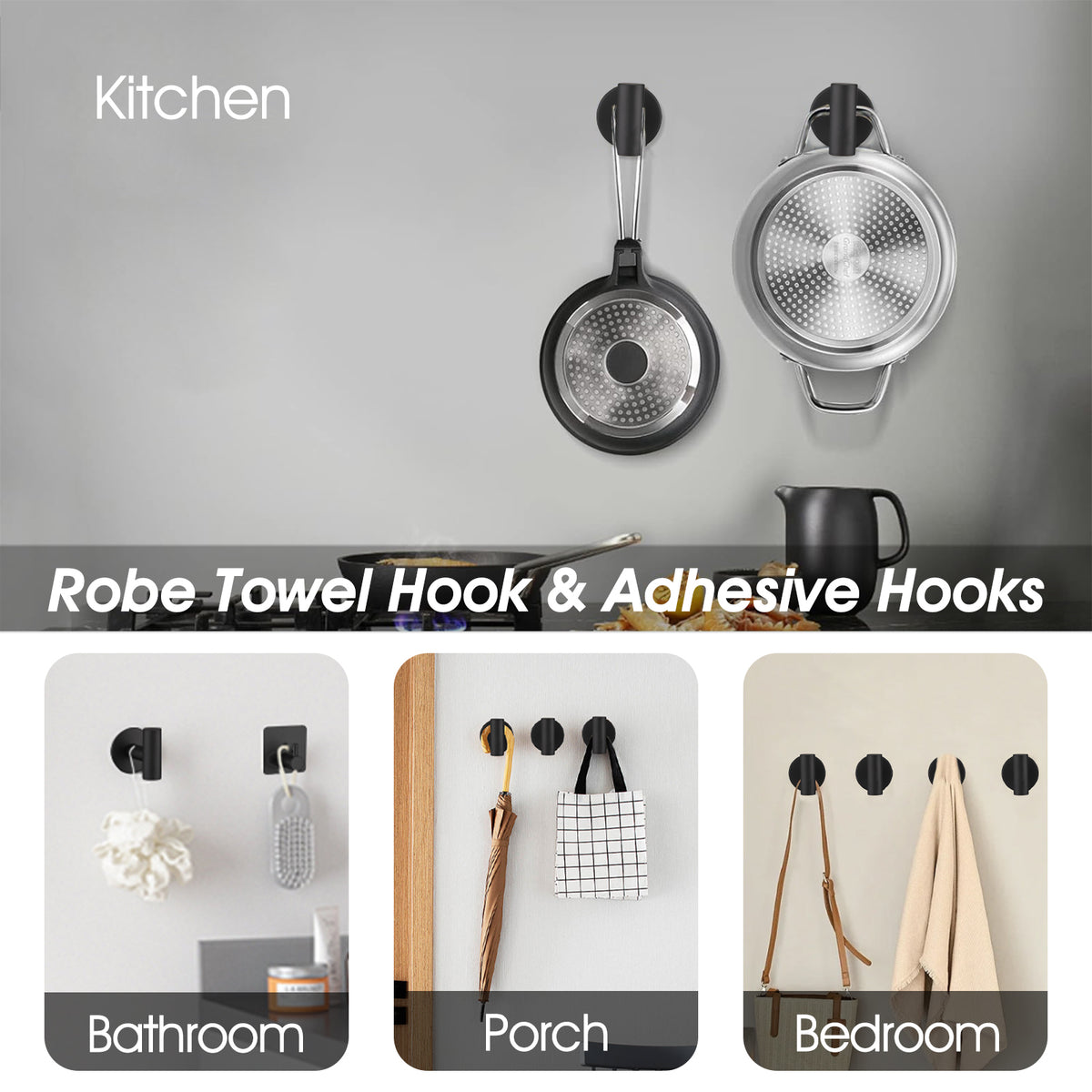 9-Piece Wall-Mounted Bathroom Hardware Set