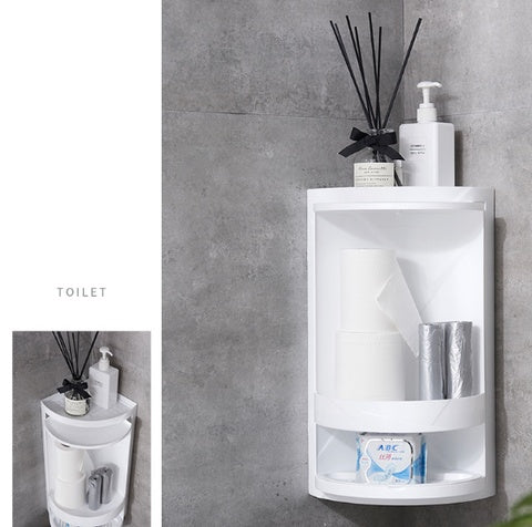 Wall-Hanging Triangle Corner Storage Shelf
