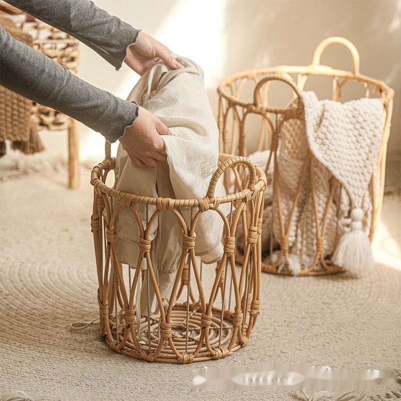 Rattan Woven Laundry Storage Basket