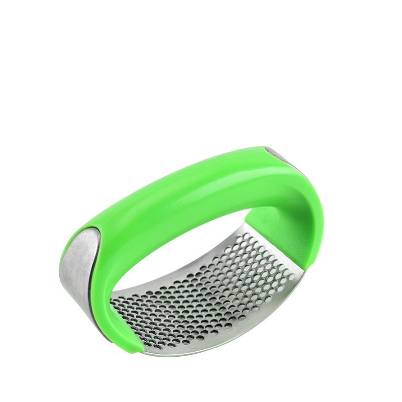 Stainless Steel Curved Manual Garlic Press