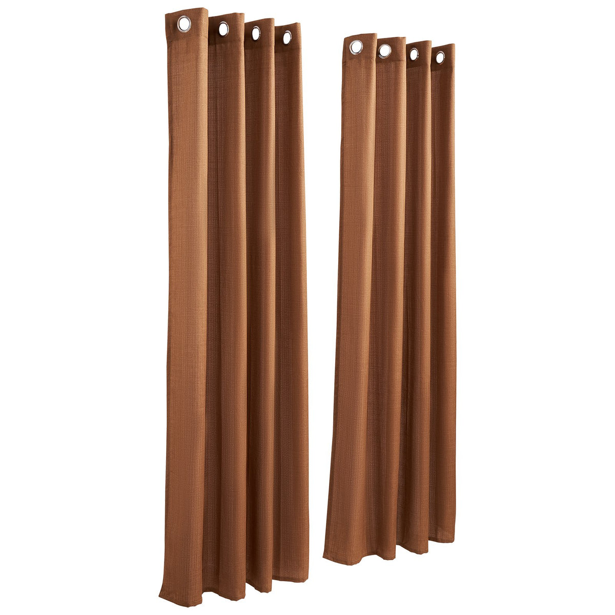 Linen-Style Grommet Curtain Pair, 52 x 84 Inches