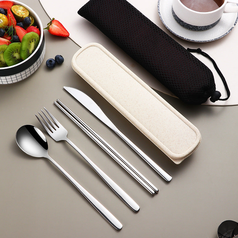 Portable Travel Cutlery Set with Carrying Bag