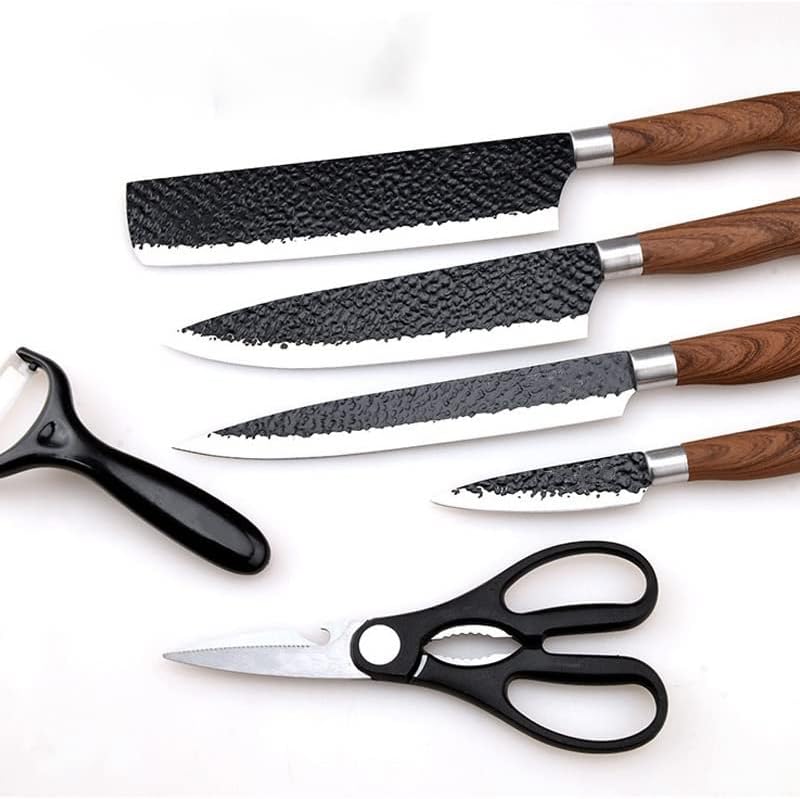 6-Piece Kitchen Knife Set with Scissors and Peeler