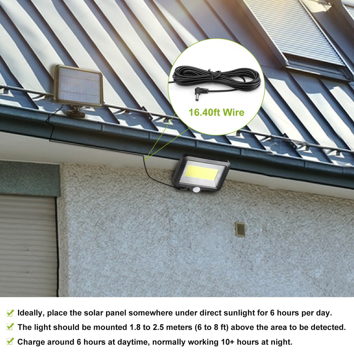 Solar Motion Sensor Outdoor Wall Light