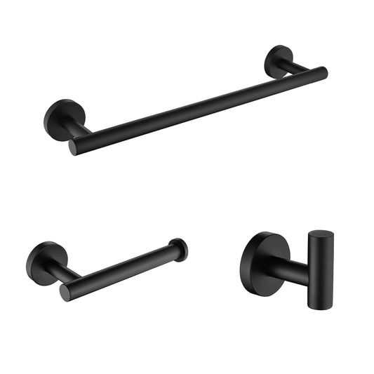 3-Piece Bathroom Towel Bar and Holder Set