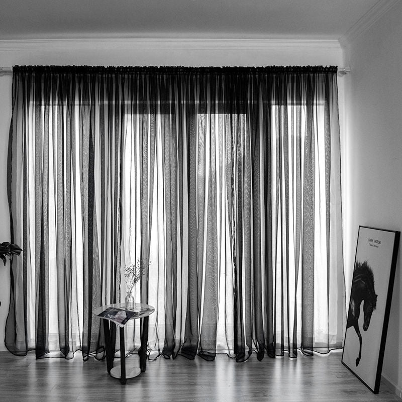 Solid-Color Gauze Curtain