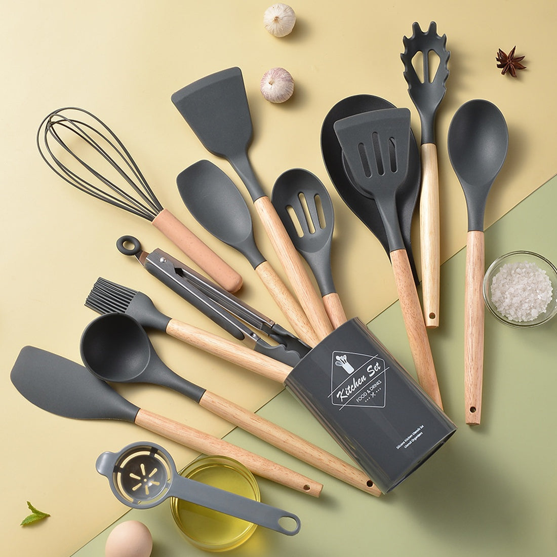 14-Piece Silicone Kitchen Utensil Set