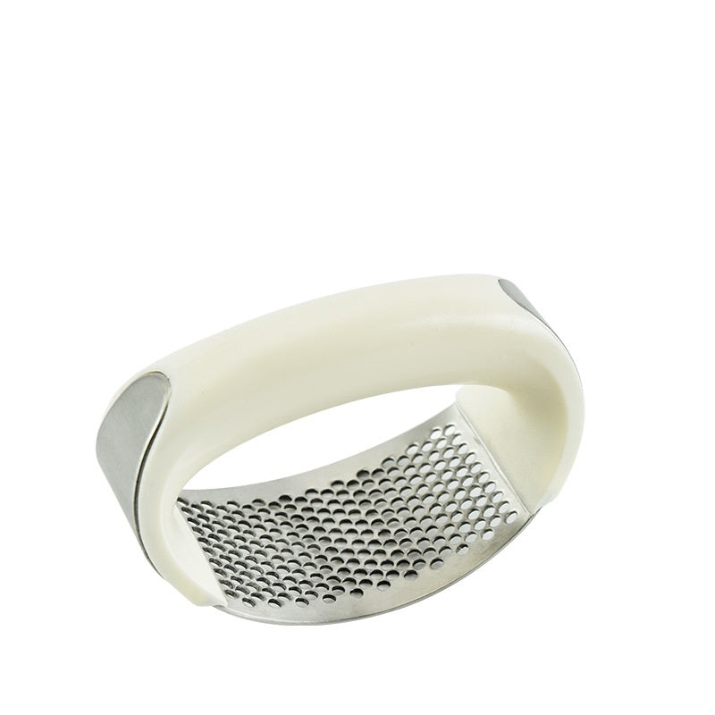 Stainless Steel Curved Manual Garlic Press