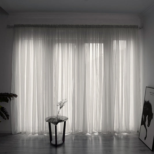 Solid-Color Gauze Curtain