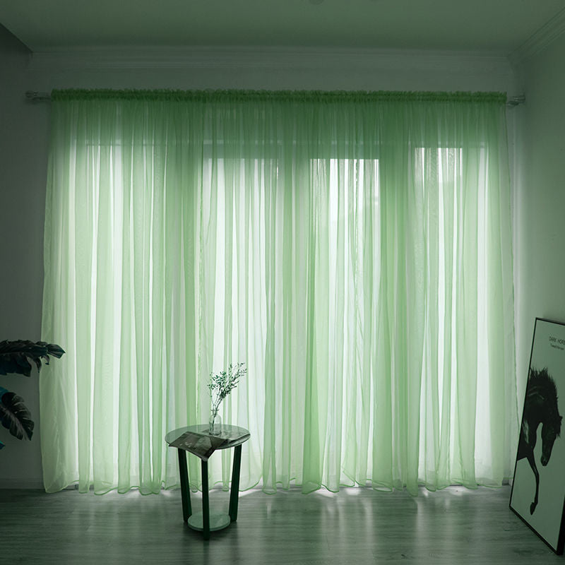 Solid-Color Gauze Curtain