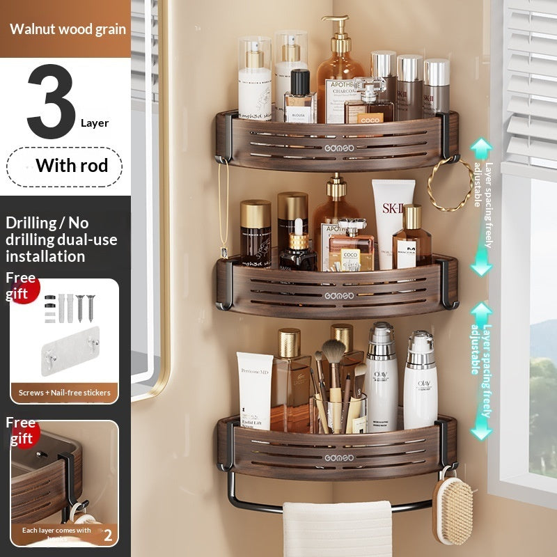 Raised Triangle Bathroom Storage Rack