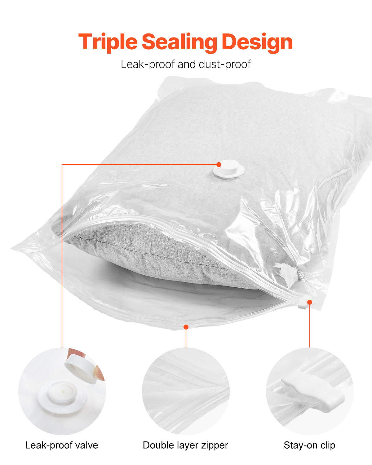 15 Vacuum Storage Bags with Electric Pump