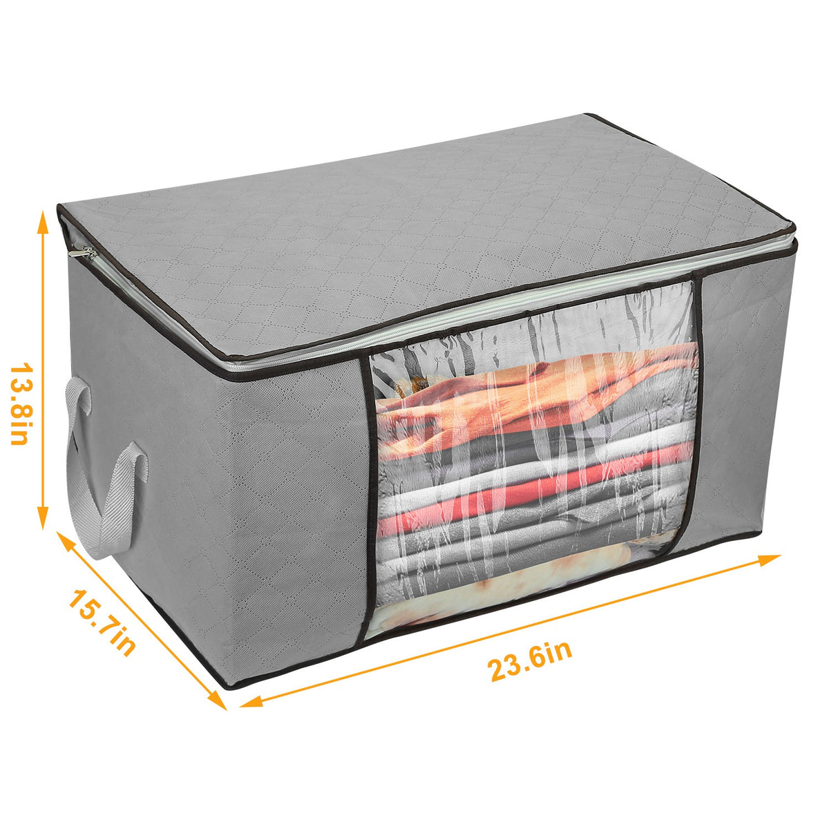 2-Piece Clothes Storage Bag Set with Clear Windows