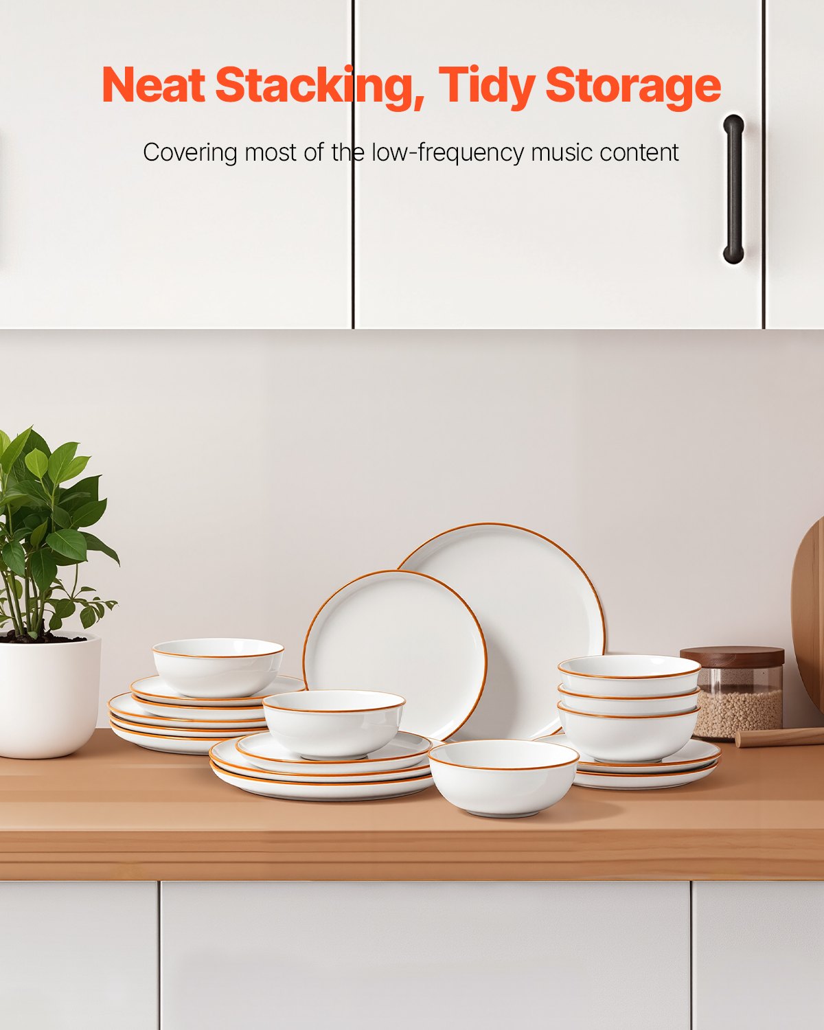 18-Piece White Ceramic Dinnerware Set for 6