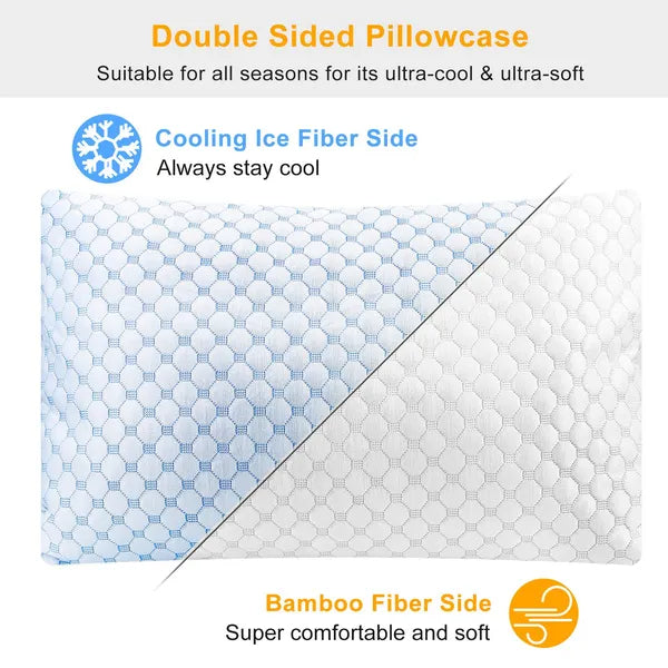 Ventilated Gel-Infused Memory Foam Bed Pillow