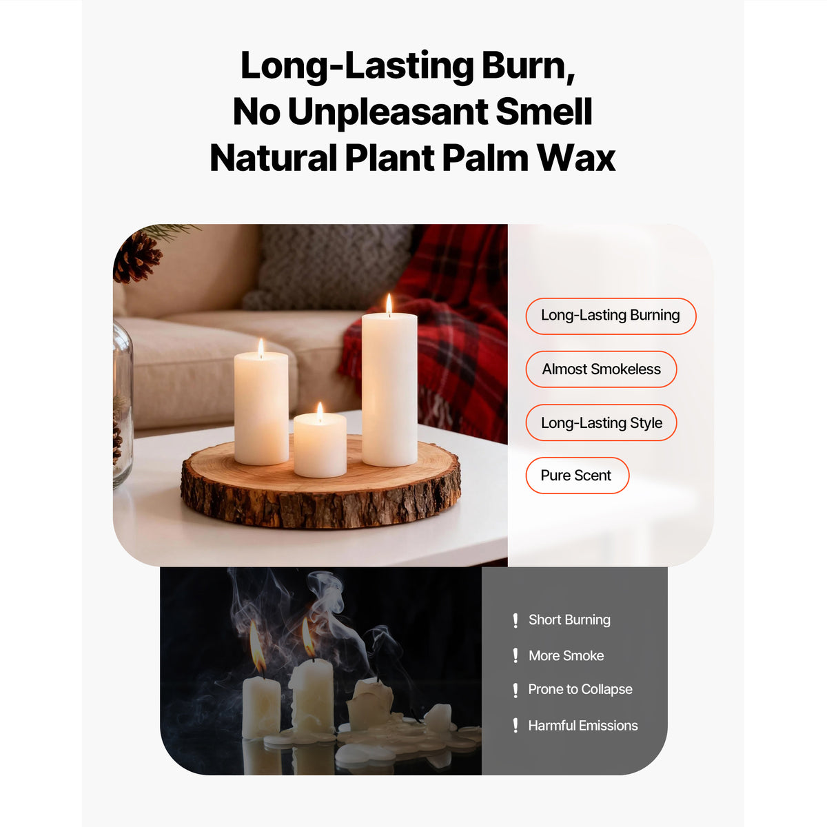 120-Piece Pillar Candle and Glass Vase Set