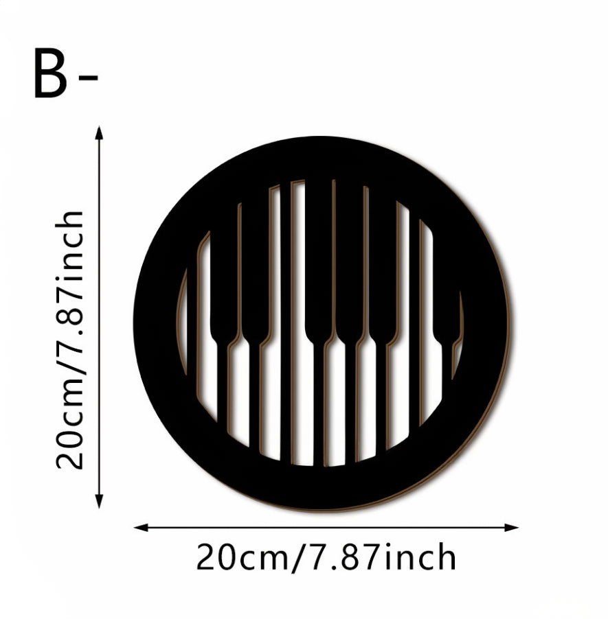 Black Wooden Music Notes Wall Decor