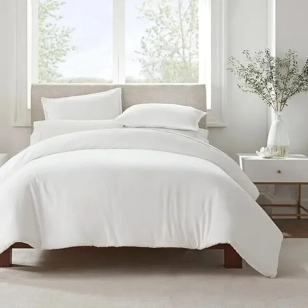 Serta Simply Clean Pleated Queen Duvet Cover