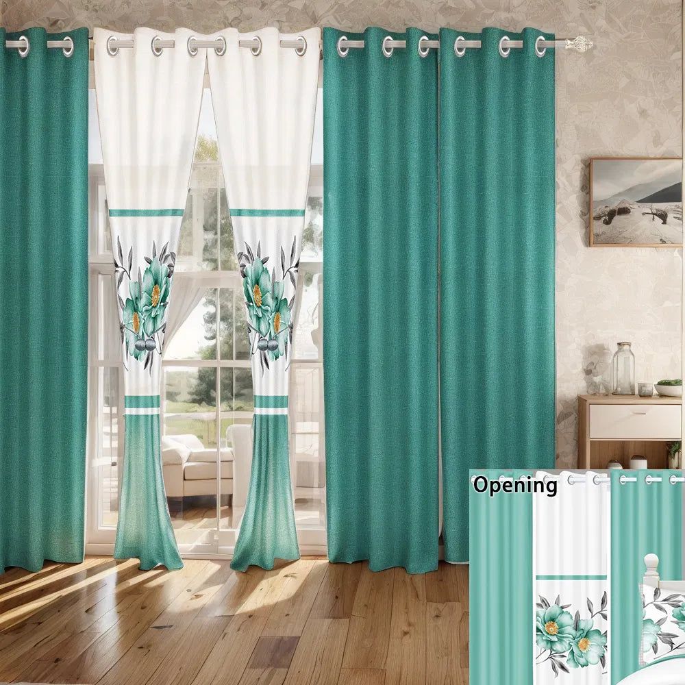 9-Piece Quilted Bedspread and Curtain Set