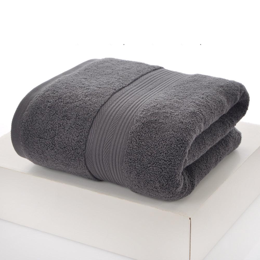 Solid-Color Cotton Bath Towel