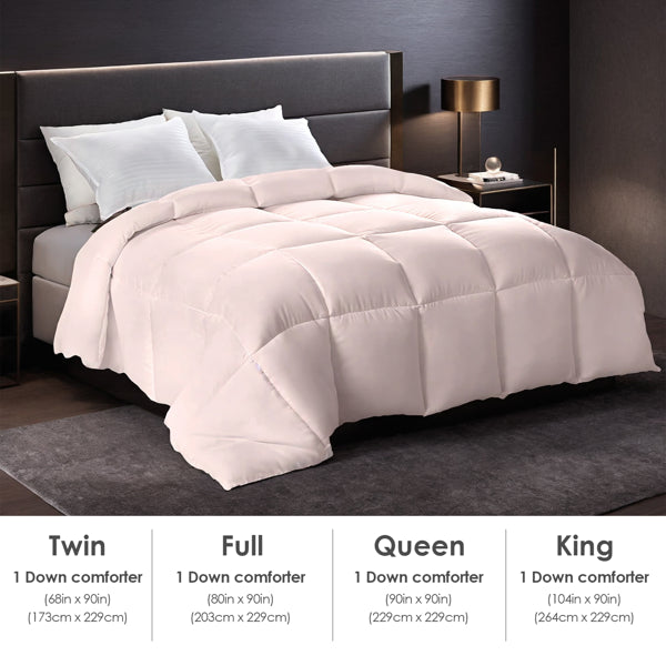 2-Pack Pink Oversized Duvet Inserts