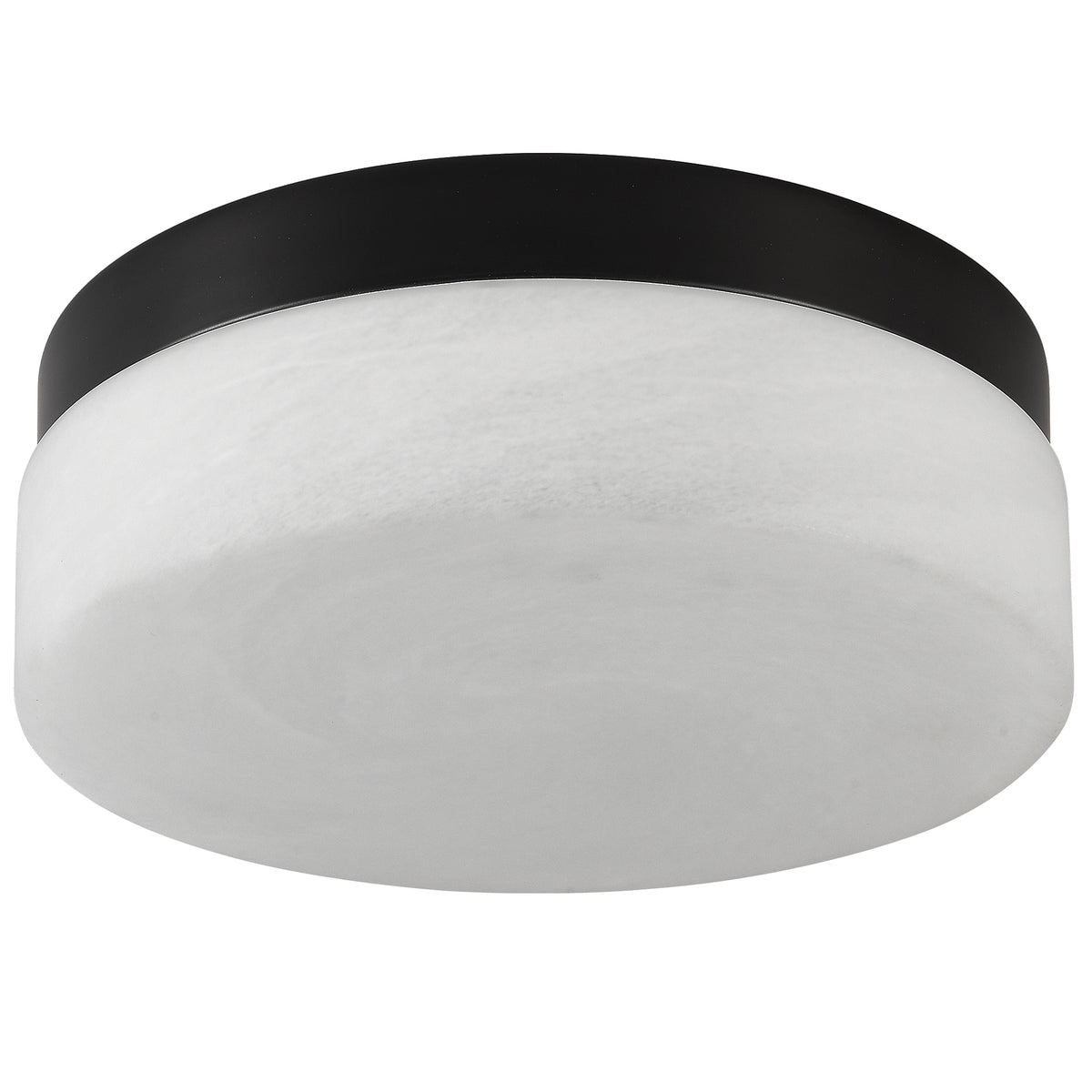 12-Inch Black LED Flush-Mount Ceiling Light, 24W