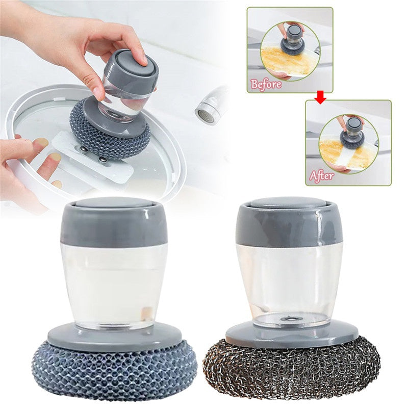 Soap-Dispensing Palm Brush and Refill Options